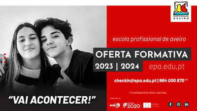 Oferta Formativa 2023-24, da Escola Profissional de Aveiro