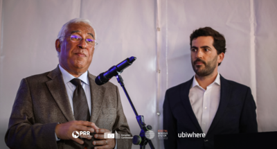 Marcelo Rebelo de Sousa e António Costa no lançamento da Digital Nervous System Testbed da Ubiwhere